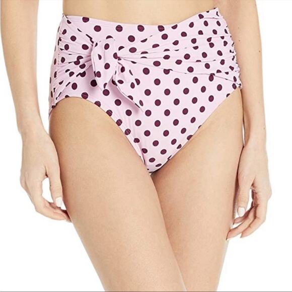 Kate Spade bikini SET lia pink polka dot high waist retro - Picture 2 of 8